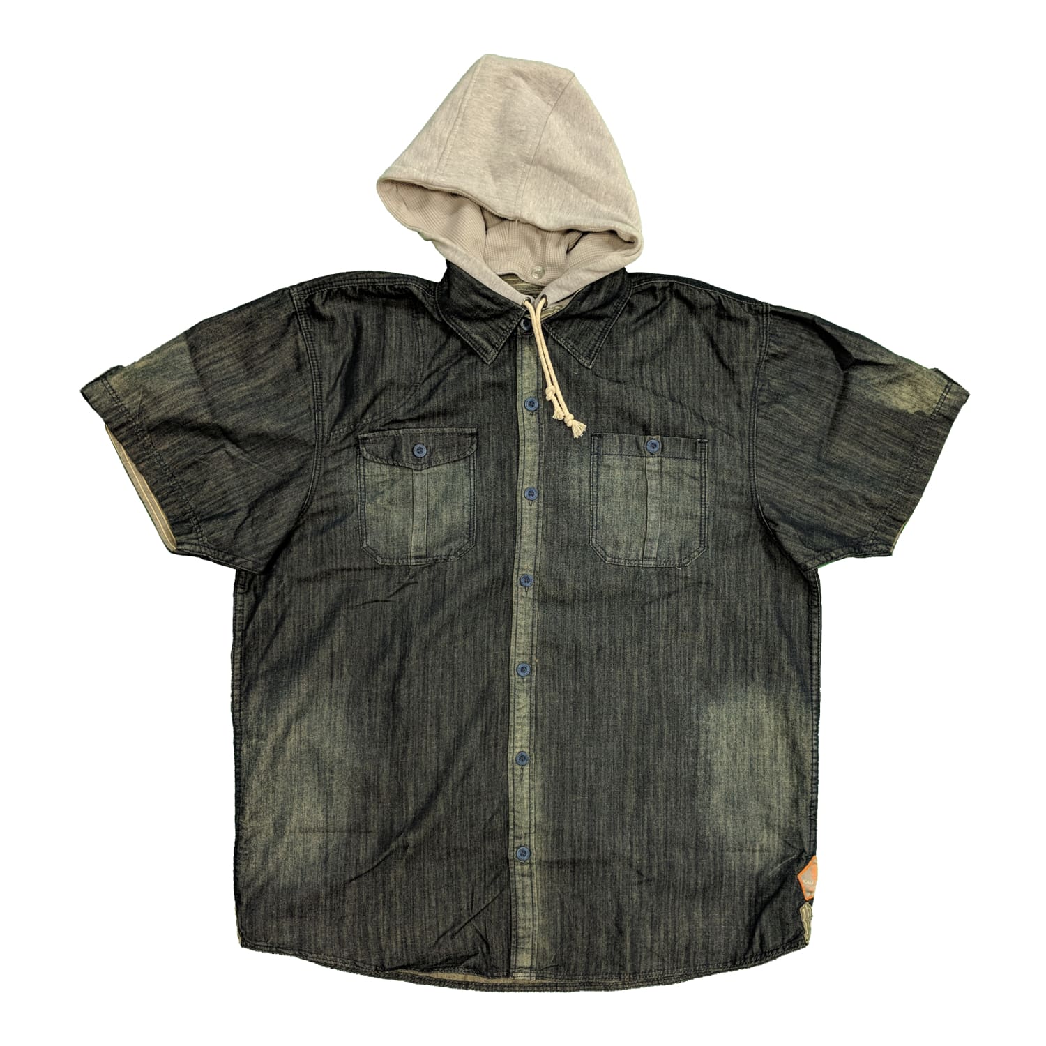 Kam Denim S/S Shirt with Hood - KBS 6114 - Denim 1