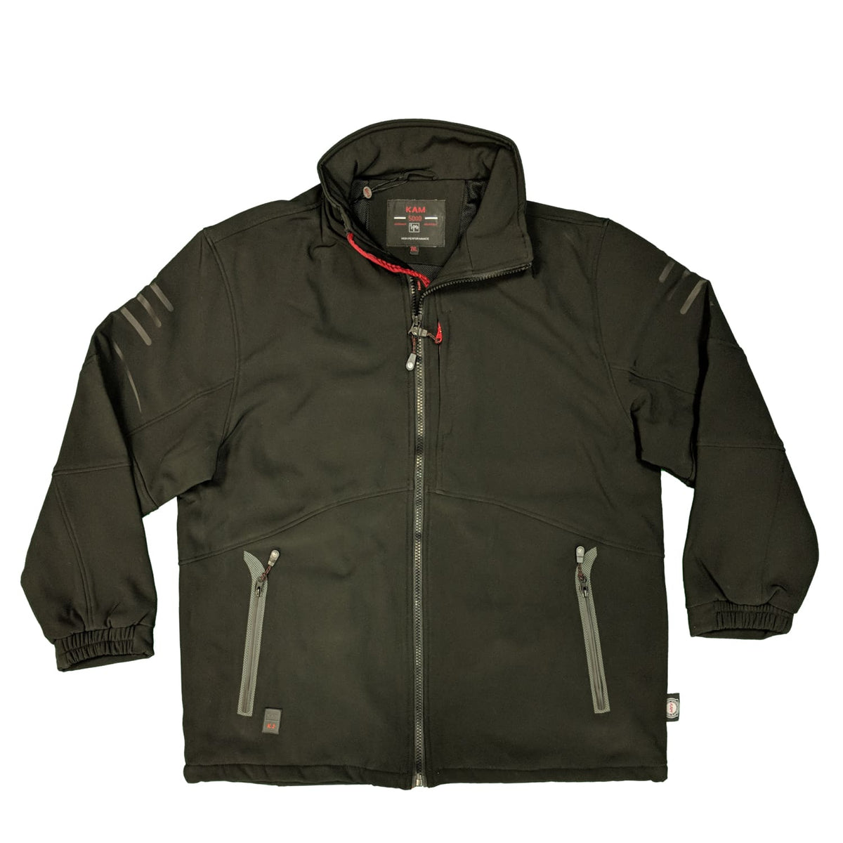 Big Men's Kam Soft Shell Jacket - KBS KV30 - Black | 2XL & 4XL - Fatboys 95