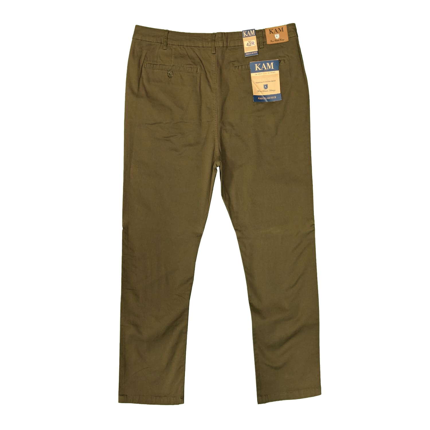 Kam Stretch Modern Chinos - KBS 261 - Khaki 2