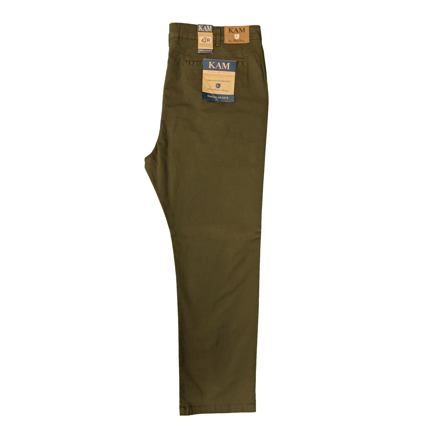 Kam Stretch Modern Chinos - KBS 261 - Khaki 5