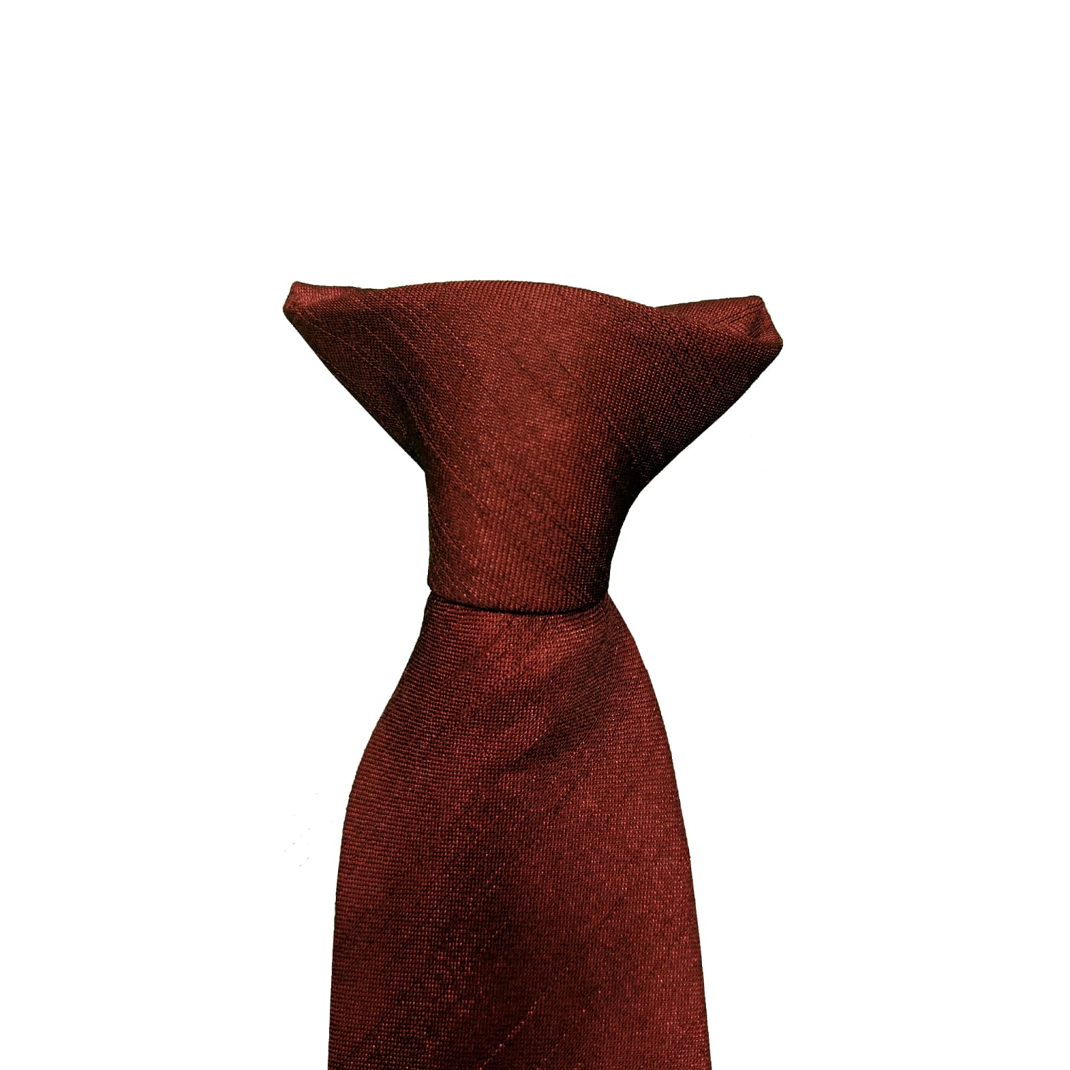 Kensington Clip-On Tie - Douppioni - Maroon 3