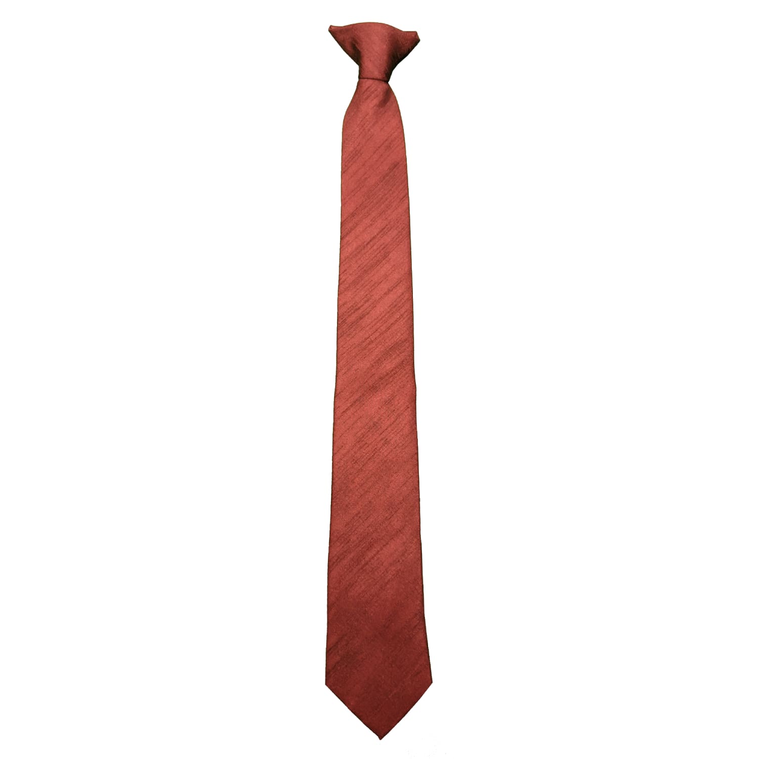 Kensington Clip-On Tie - Douppioni - Maroon 5