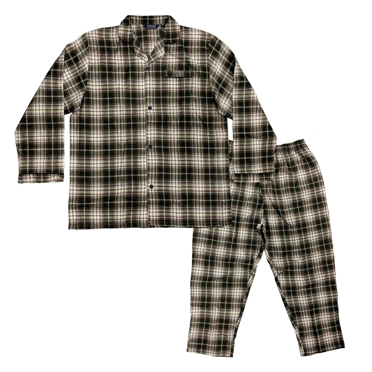 Kings Club PJs (Shirt &amp; Trousers) - 08360 - Charcoal &amp; Red 1