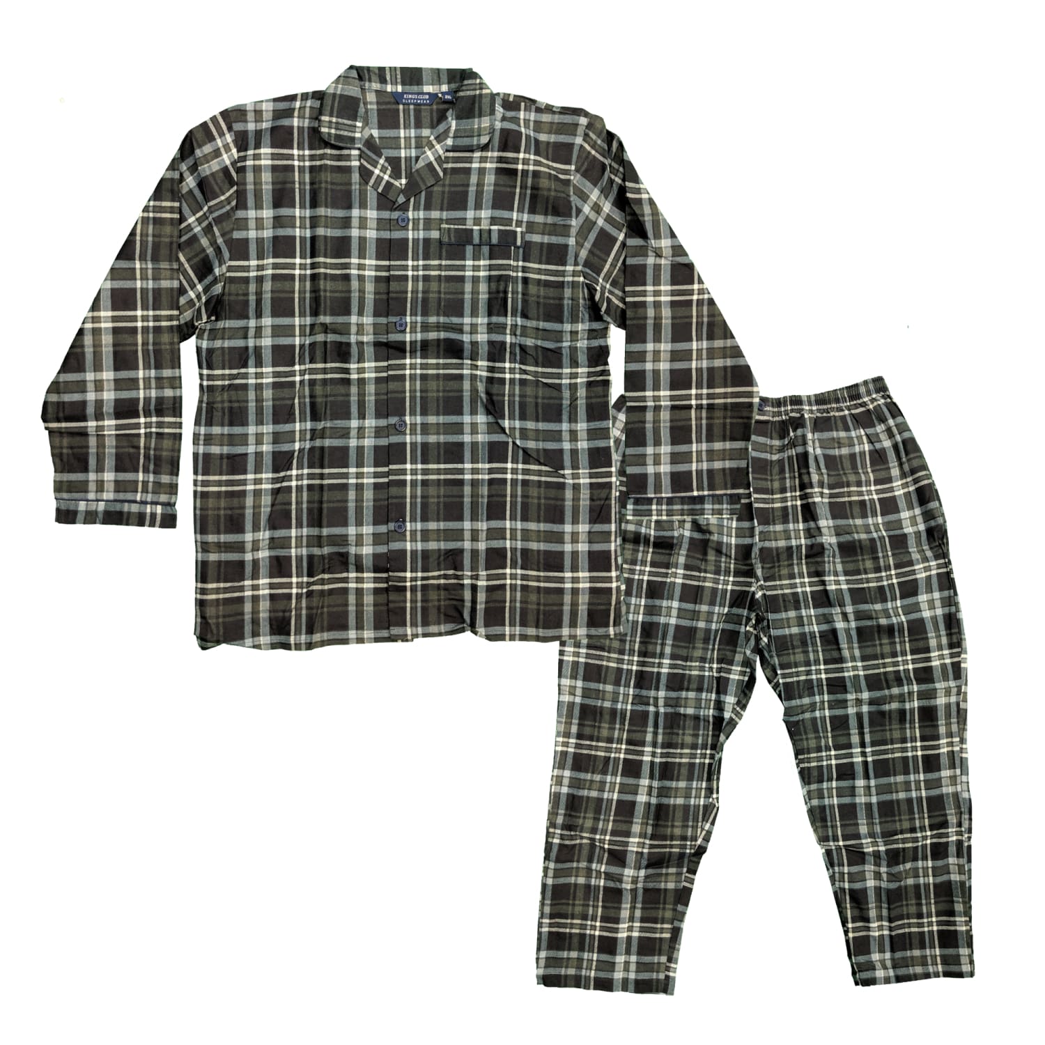 Kings Club PJs (Shirt & Trousers) - 199336 - Charcoal 1