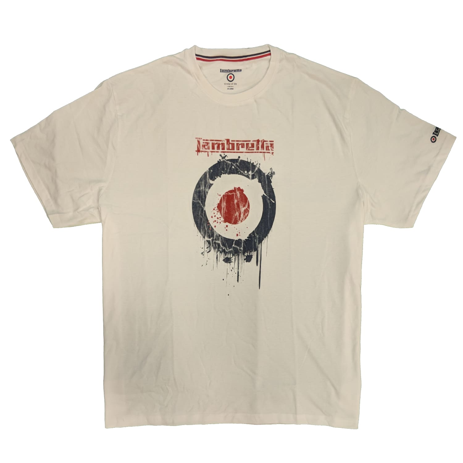 Lambretta T-Shirt - Distress Tee - SS3592 - White 1