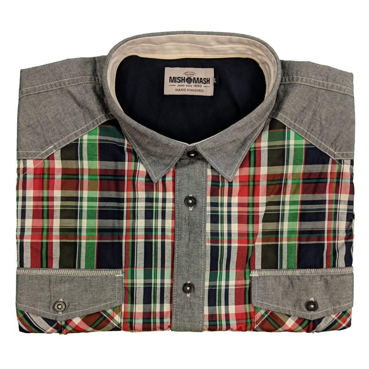 Mish Mash S/S Shirt - 2293 - Denver - Red / Green Check 1