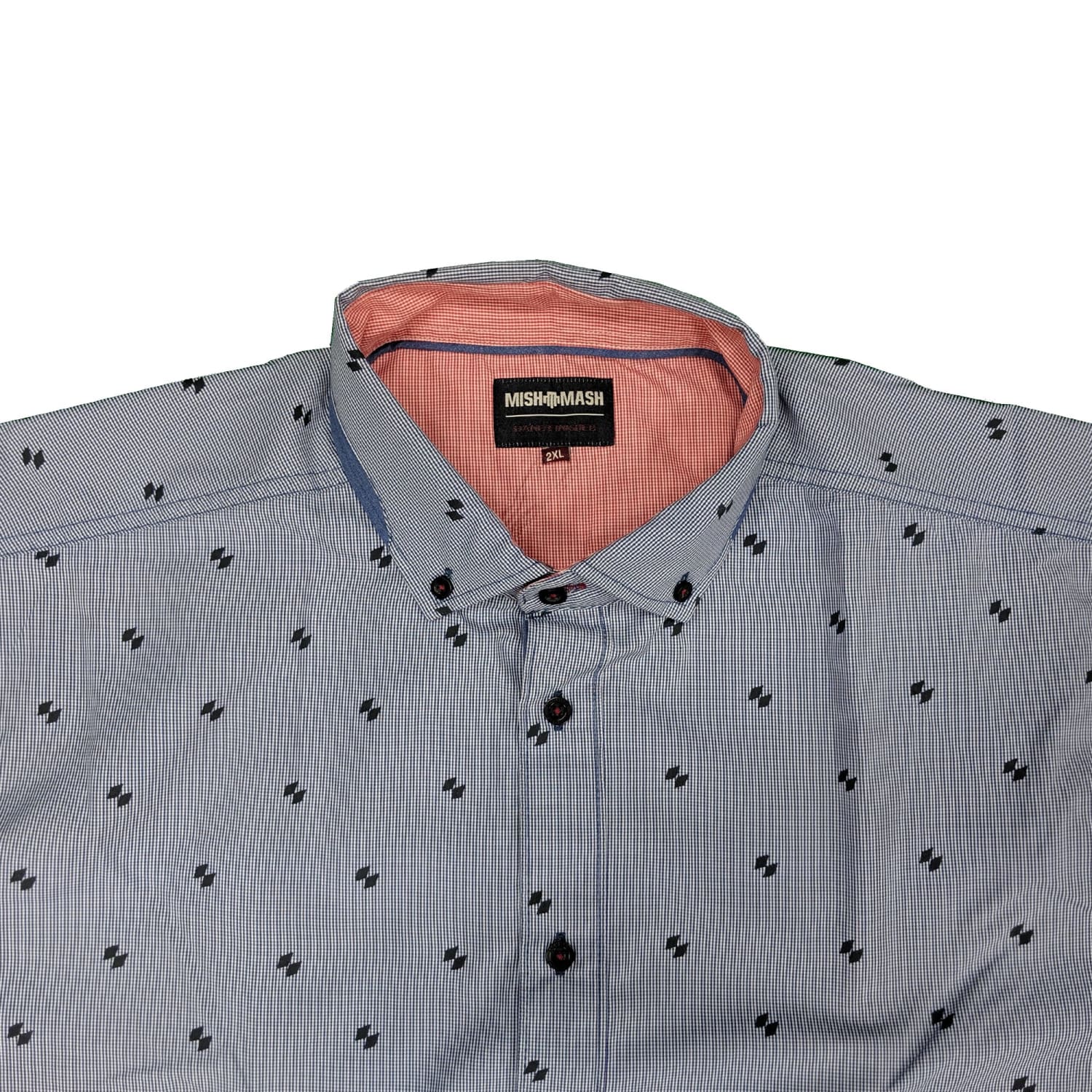 Mish Mash S/S Shirt - 2293 - Vinnie - Blue Gingham 3