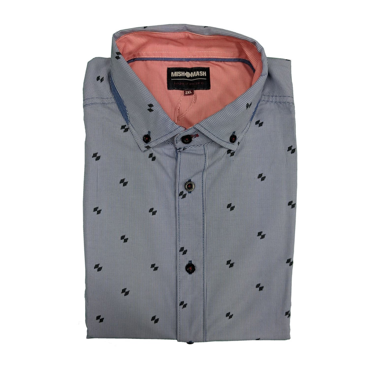 Mish Mash S/S Shirt - 2293 - Vinnie - Blue Gingham 1