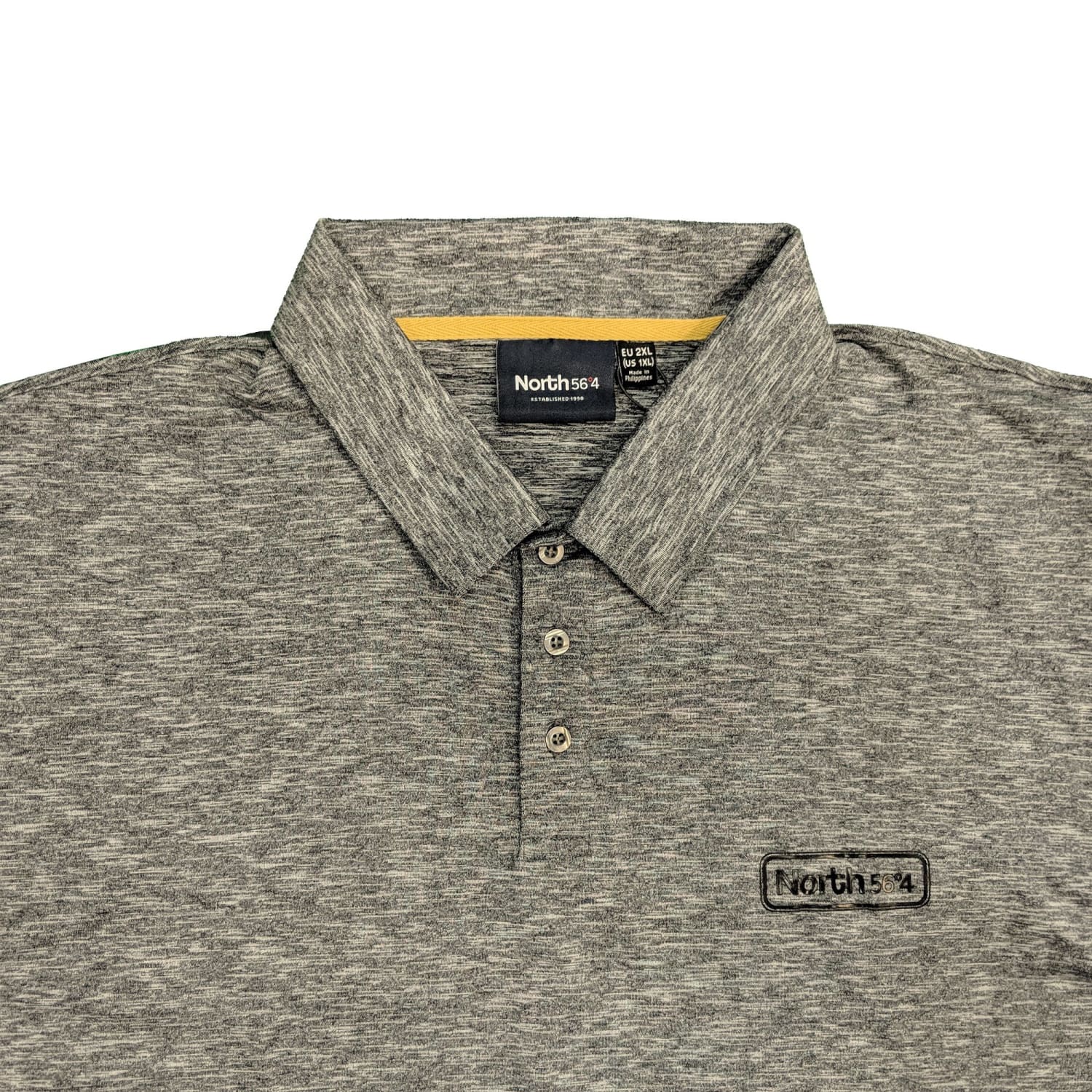 North 56°4 Long Sleeve Polo - 83174 - Grey Melange 2