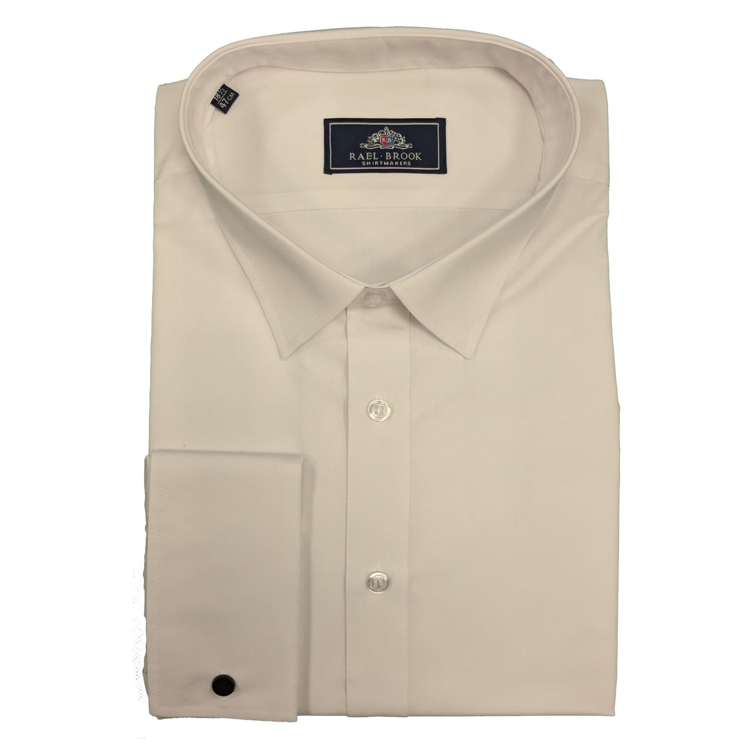 Rael Brook Plain Double Cuff Shirt - 8000DC - White 1