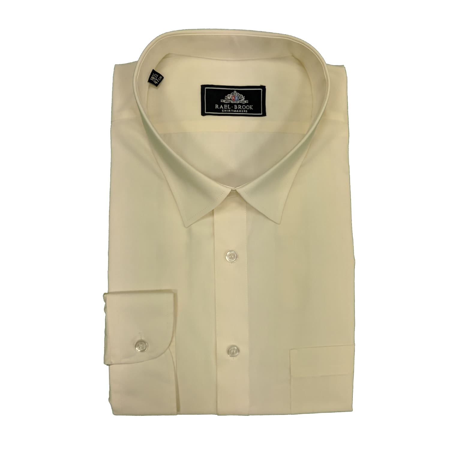 Rael Brook Plain L/S Shirt - 8027 - Ecru 1