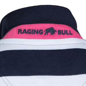 Raging Bull Contrast Stripe Polo - S19PL92 - Vivid Pink 3