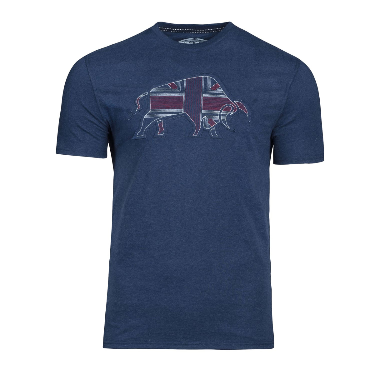 Raging Bull Emb Union Jack Tee - S19TS100 - Navy 1