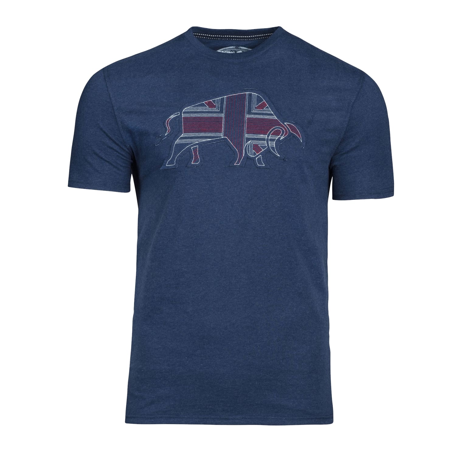 Raging Bull Emb Union Jack Tee - S19TS100 - Navy 1