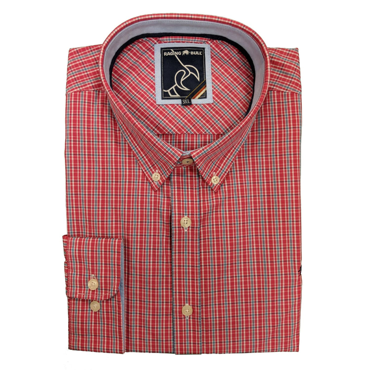 Raging Bull L/S Micro Check Shirt - A18CS247 - Vivid Pink 1