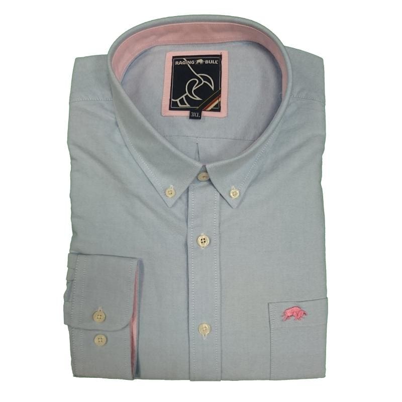 Raging Bull L/S Oxford Shirt - S16CS60 - Sky Blue 1