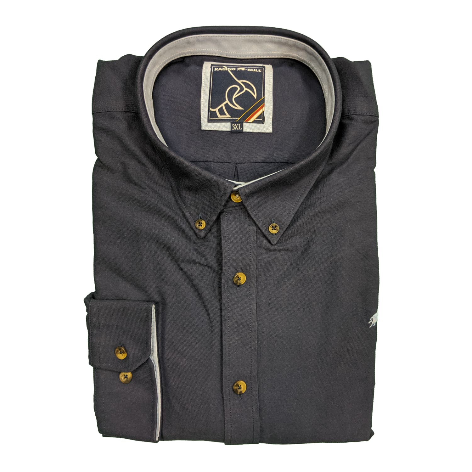 Raging Bull L/S Signature Oxford Shirt - A18CS242 - Navy 1