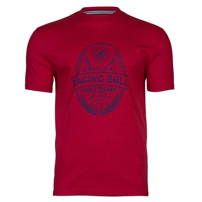 Raging Bull Rugby Bull Print T-Shirt - S16TS07 - Red 1