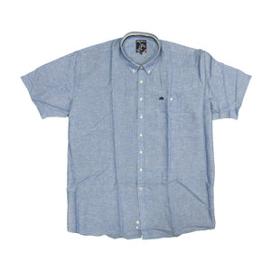 Raging Bull S/S Plain Linen Shirt - S1454 - Sky Blue 2