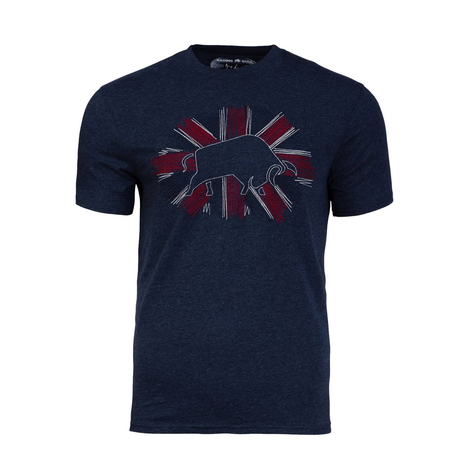 Raging Bull Union Jack Bull T-Shirt - A18TS91 - Navy 1