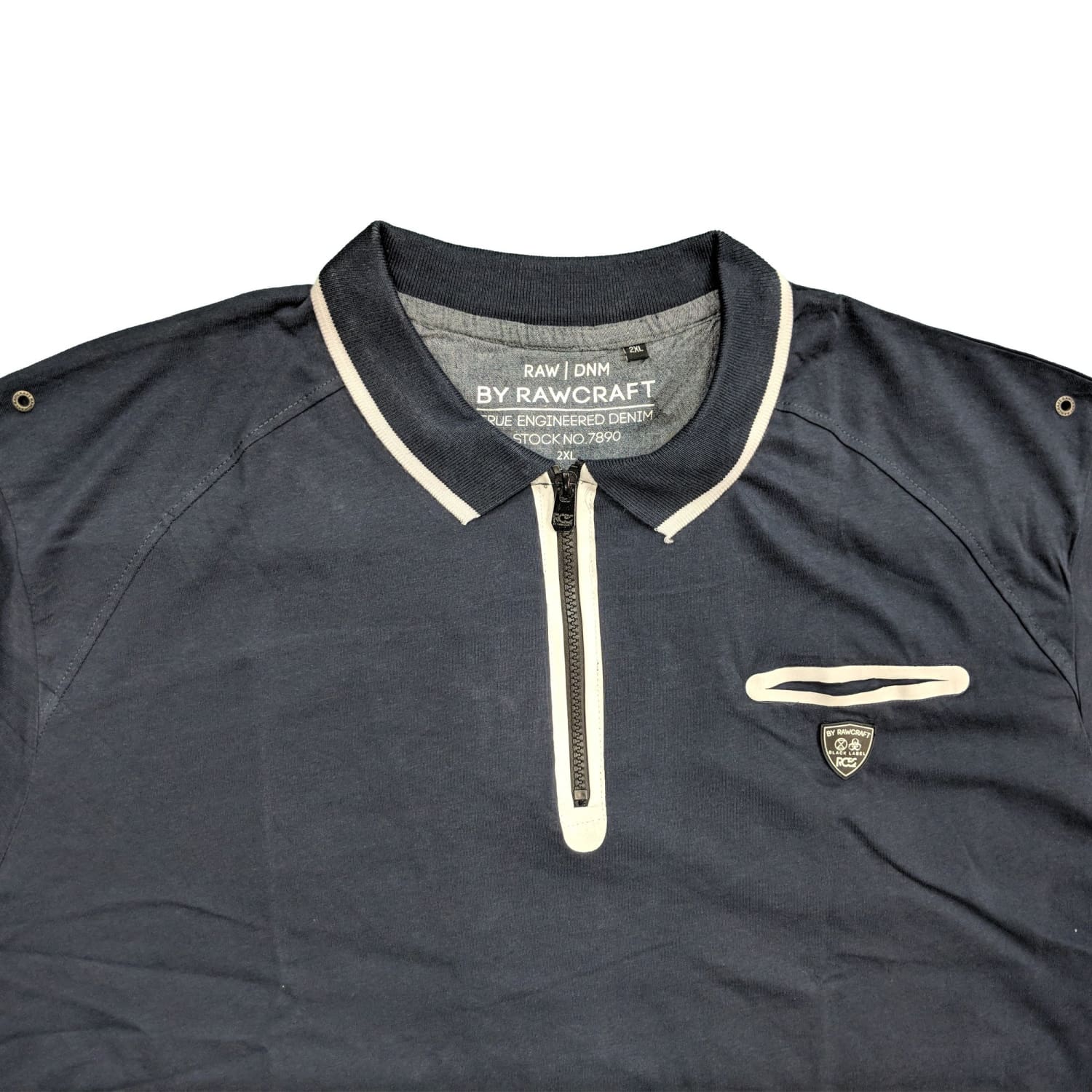 Rawcraft Quarter Zip Polo - C707950 - Glider - Navy 2