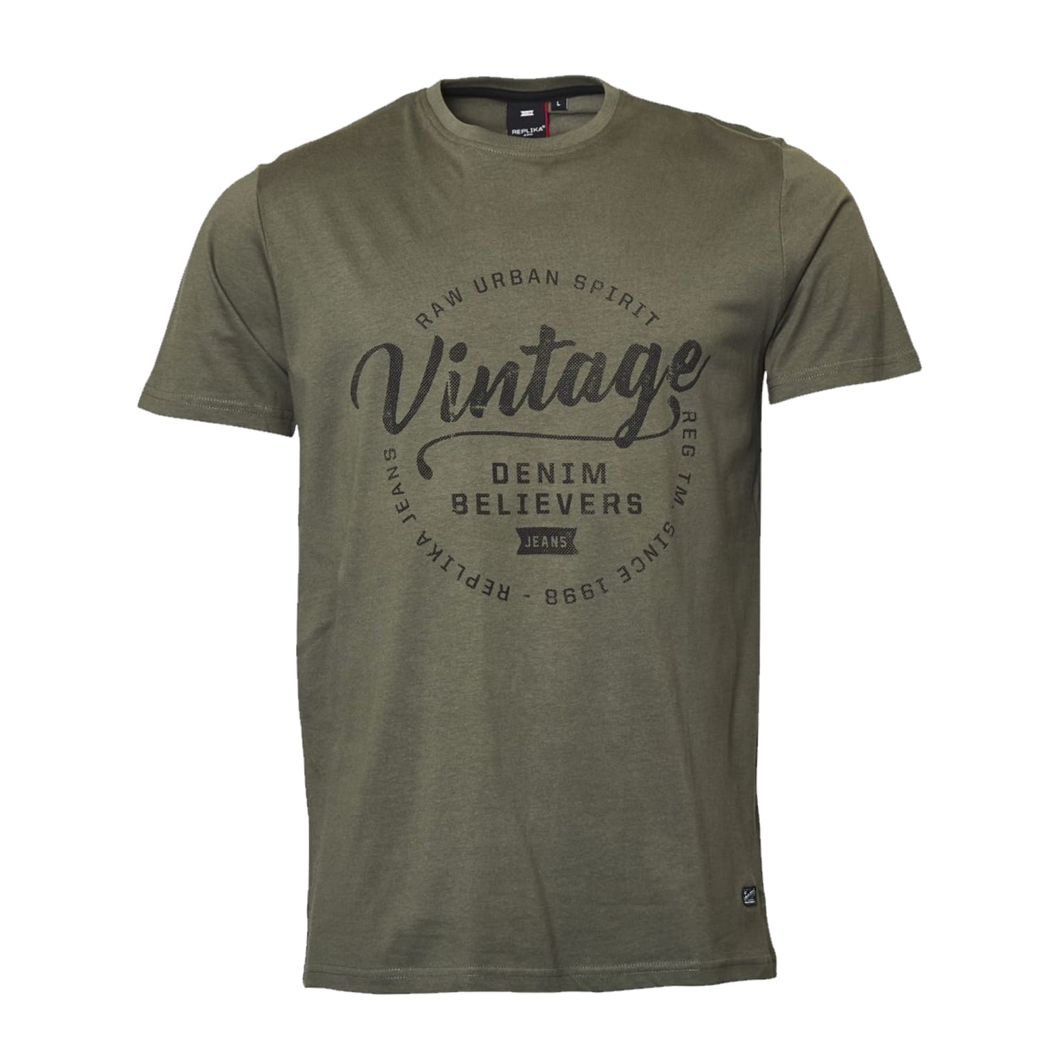 Replika Jeans T-Shirt - 83315 - Army Green 1