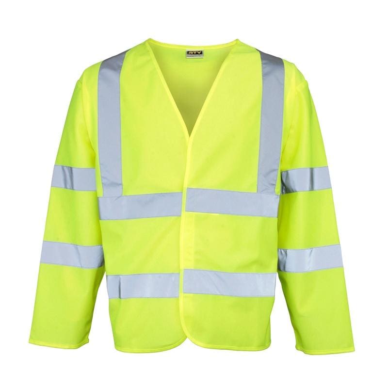 RTY Long Sleeve Hi-Vis Vest - HV075 - Yellow 1